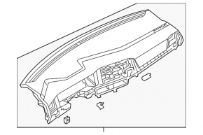 Dashboard front panel without AIRBAG VW Jetta 19-