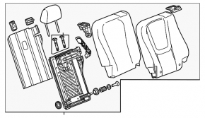 Rear seats, 2nd row, left, Chevrolet Volt 11-15, individual leather
