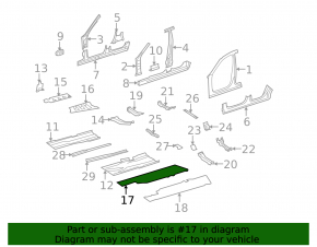 Right underbody protection for Mercedes S-class W221