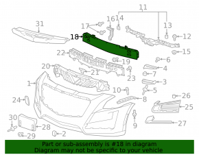 Cadillac CTS 14- Front Bumper Reinforcement