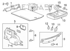 Cadillac CTS 14 right arch trim - black
