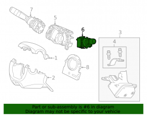 Steering column switch right Acura TLX 15-