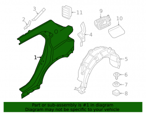 Quarter wing rear left BMW X2 F39 18-23
