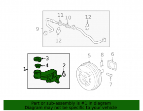 Master Brake Cylinder with Reservoir Acura MDX 07-13