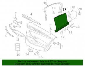 Rear left door curtain BMW 5 G30 17-23 black