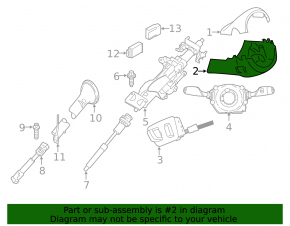 BMW X5 F15 14-18 Black Steering Column Assembly