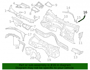 Wing seal hood-wing right BMW 3 F30 12-18