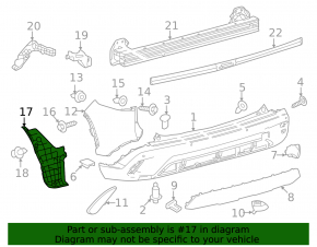 Right rear bumper liner for Toyota Corolla Cross 22-26