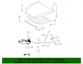 Toyota Camry v30 2.4 hood lock