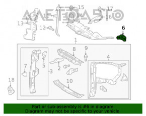 Right wing bracket Toyota Highlander 14-19
