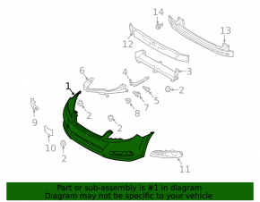 Subaru Legacy 13-14 front bumper