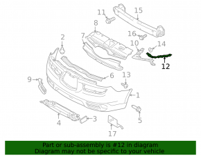 Front bumper mount right thin Subaru b9 Tribeca