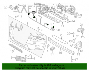 Front Parking Sensor Audi Q5 8R 09-17 without Ring