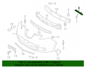 Front bumper mount right Nissan Leaf 13-17