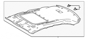 Lexus IS 14-16 headliner for sunroof