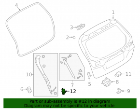 Subaru Outback 20-25 trunk door control unit for electric shock absorbers
