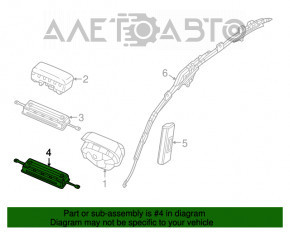 Chrysler 200 15-17 right passenger knee airbag