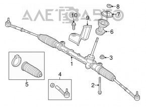 Steering tip left Jeep Renegade 15- CTR