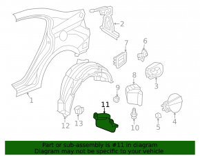 Mudguard threshold rear left Acura ILX 13-22