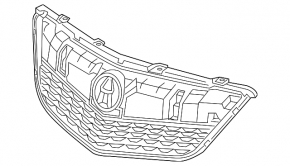 Radiator grille base grill Acura MDX 14-16 prerest