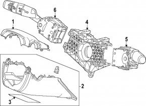 Honda Accord 2023-2024 Black Steering Column Assembly, 2-Piece