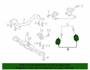 Engine mount left VW Touareg 11-17 3.6