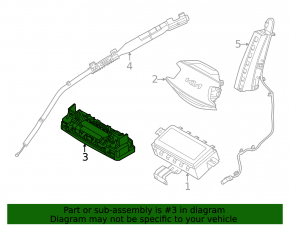 Driver's left knee airbag for the Kia EV6 22-26
