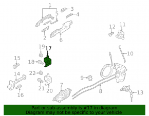 Lower front right door hinge for Nissan Leaf 11-12