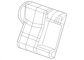 Right rear seat backrest for Cadillac CTS 14-15, beige leather, with armrest, ready to clean