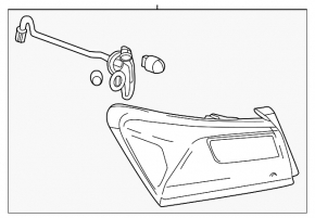 Light outer wing left Chevrolet Malibu 16- halogen