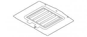 Trunk floor Kia Niro 17-22 HEV, PHEV black, without tray