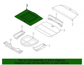 Trunk floor Kia Niro 17-22 HEV, PHEV black, without tray