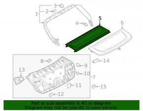 Audi A5 F5 17- 5D front luggage compartment shelf