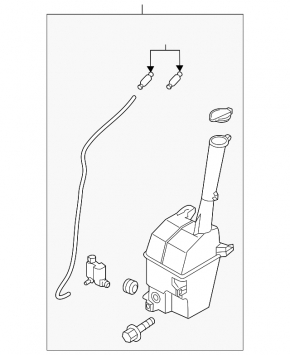Hyundai Santa FE Sport 13-18 Windscreen Washer Reservoir with Cap, Without Motor