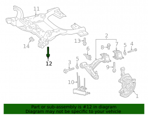 Front subframe mounting bolt 2pcs Mercedes CLA 14-19 90mm