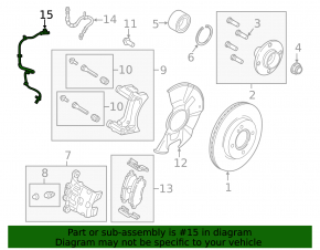 ABS sensor front left Ford Fiesta 11-19