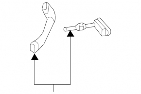 Ceiling handle rear left Ford Explorer 11-15 black