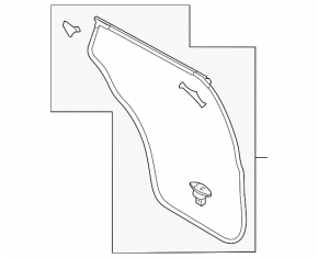 Mazda CX-9 16-23 rear left door seal