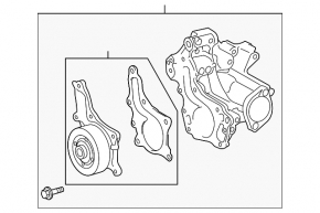 Thermostat housing with pump for Toyota Camry v55 15-17 USA