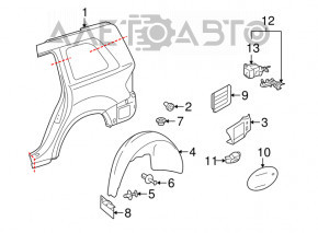 Ventilation shield left Mercedes W164 ML