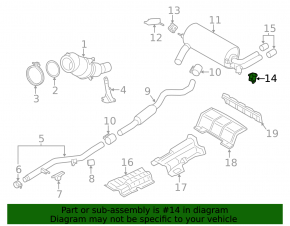 Exhaust flap control actuator BMW 4 F32/33/36 14-20