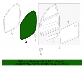 Chevrolet Volt 11-15 front left door seal