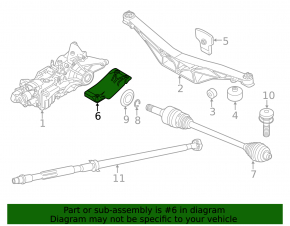 Rear differential guard for BMW X1 F48 16-22 AWD
