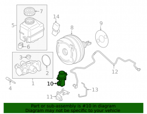 BMW 3 Series F30 16-18 PHEV Master Cylinder Vacuum Pump