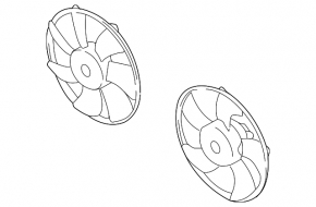 Left cooling fan impeller for Subaru B10 Tribeca