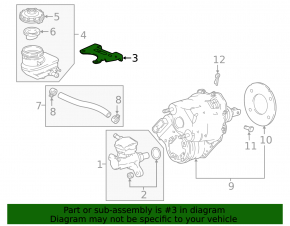 Bracket of the brake master cylinder reservoir Honda Accord 18-22