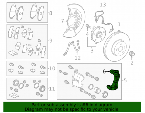 Front right brake caliper bracket for Toyota Camry v70 18-24