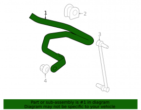 Front stabilizer bar Lexus CT200h 11-17 24.5 mm