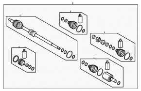 Drive axle shaft front left Kia Forte 19-24 2.0 automatic transmission