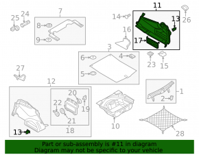 Right arch trim Audi A6 C7 12-15 pre-rest